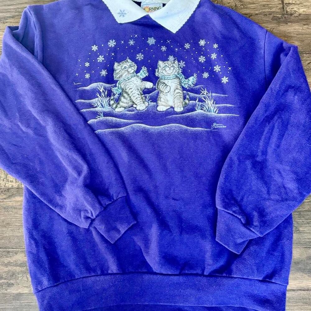 Morning-sun Women's Purple Sweatshirt